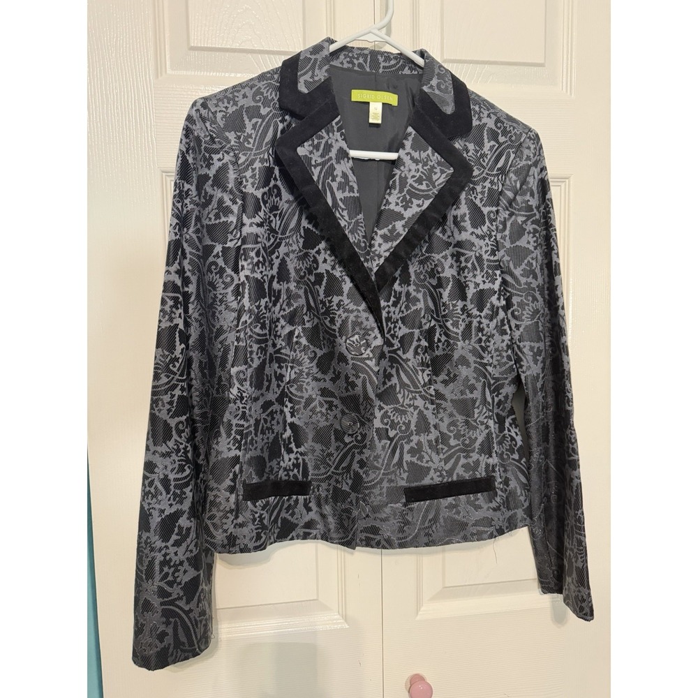 Sigrid Olsen Women's Black Dressy Crop Blazer Size‎ 12